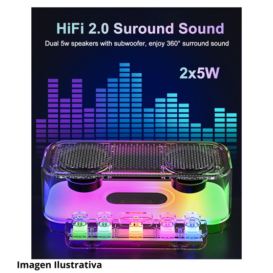 Altavoz Inalambrico Estereo Iluminacion
