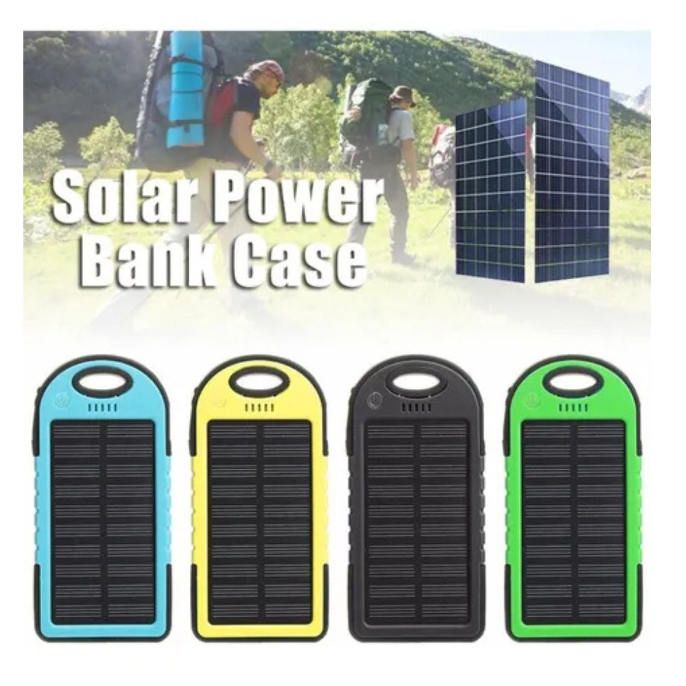 Power bank panel solar 10000 mAh con linterna