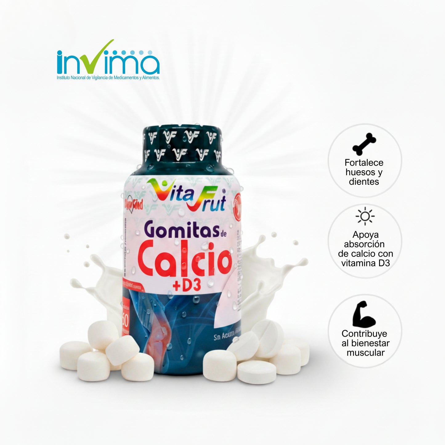 Gomitas de calcio + D3