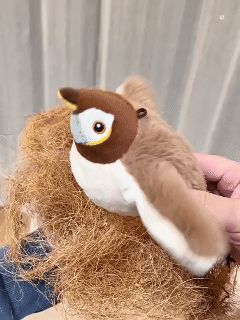 Juguete Pájaro Gatos Peluche Electrico