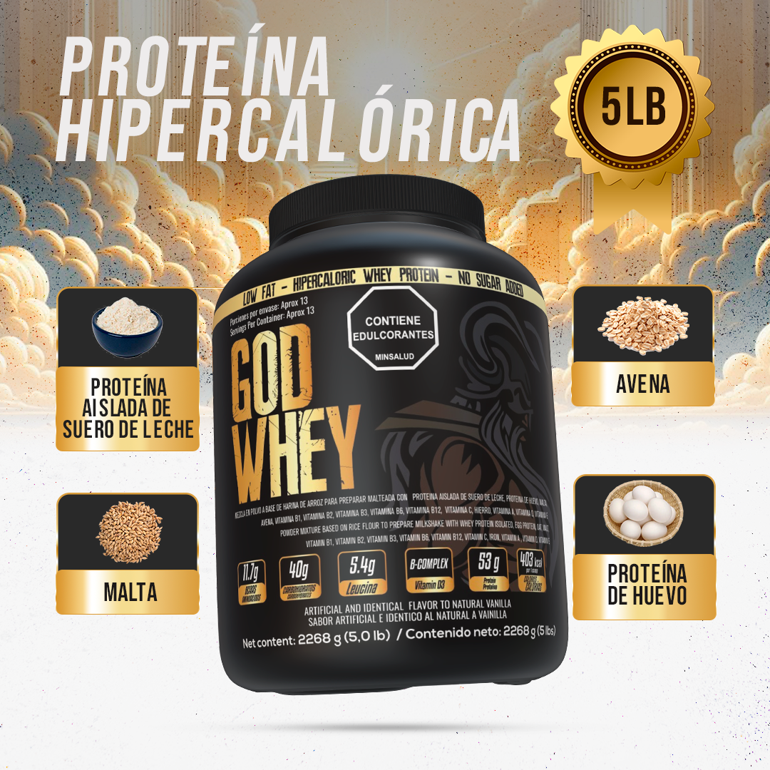 Proteína 5lb GodWhey HIpercalórica