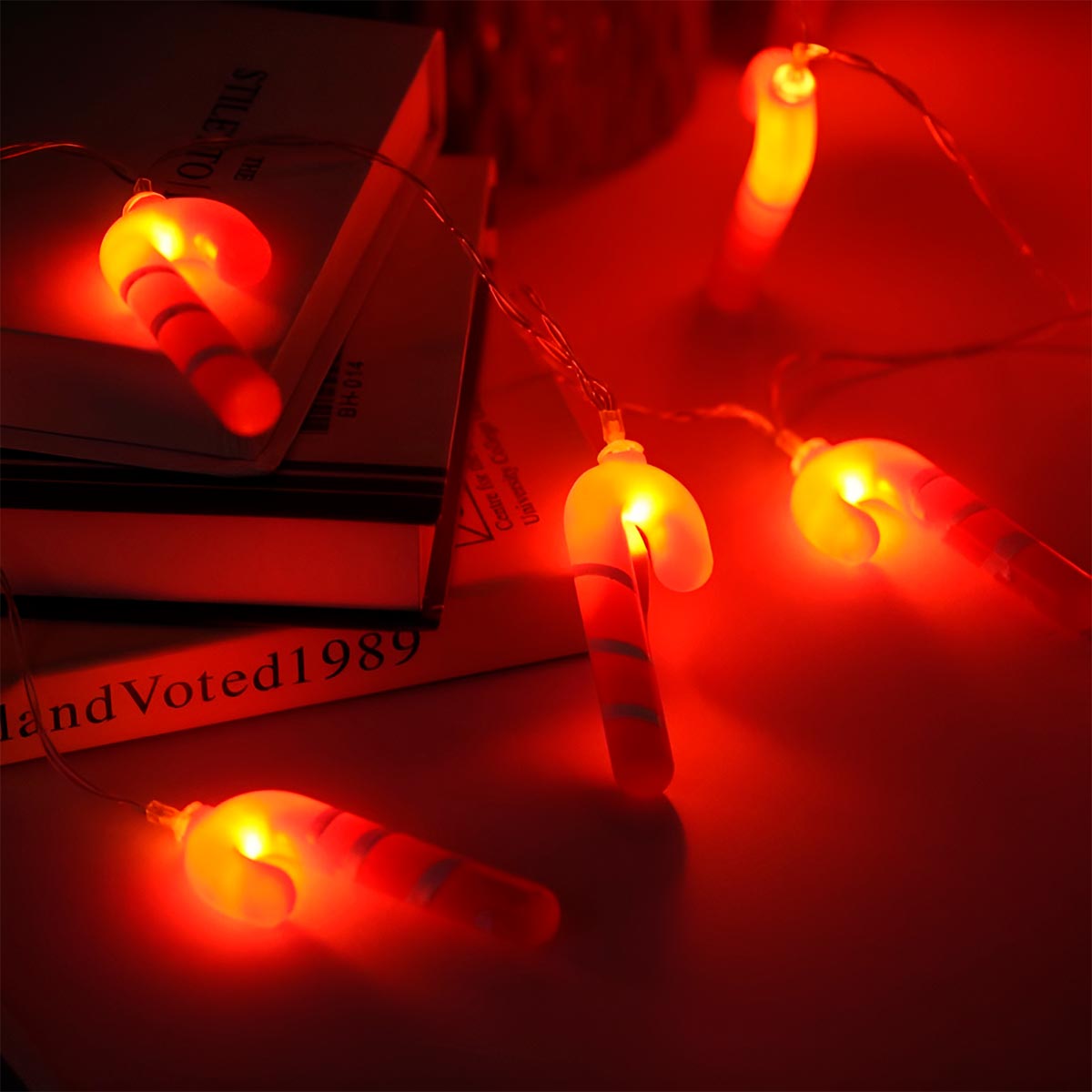 Guirnalda de luces navidad bastones S4050