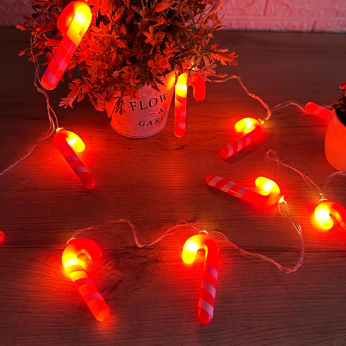 Guirnalda de luces navidad bastones S4050