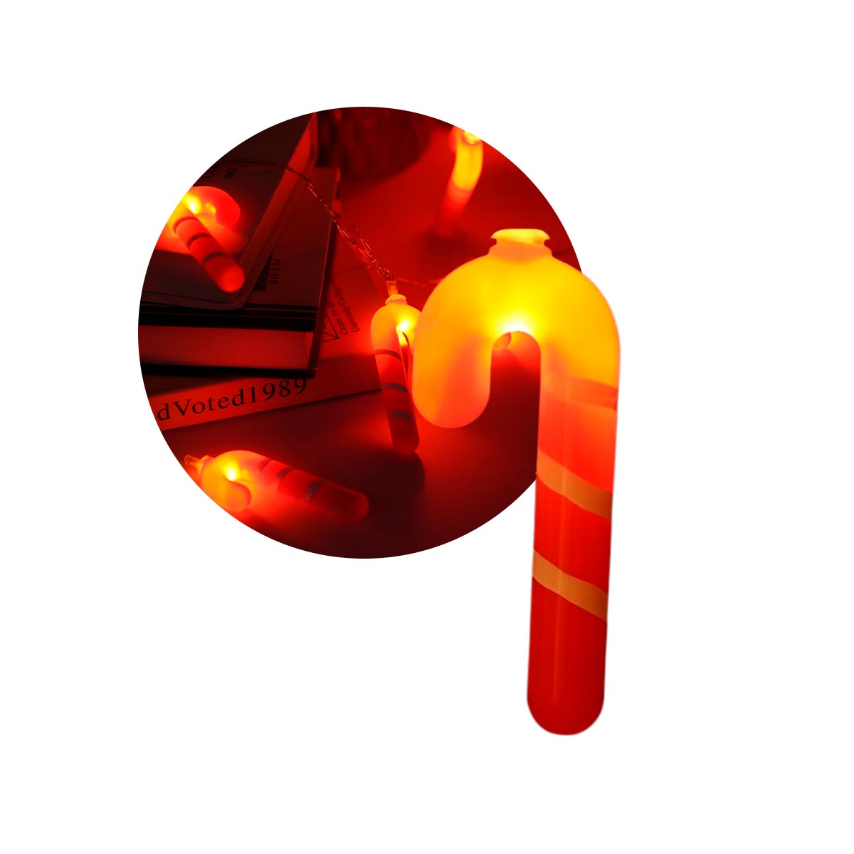 Guirnalda de luces navidad bastones S4050