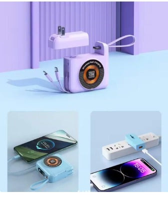 Power bank 15 000 mAh con conector de pared POW123