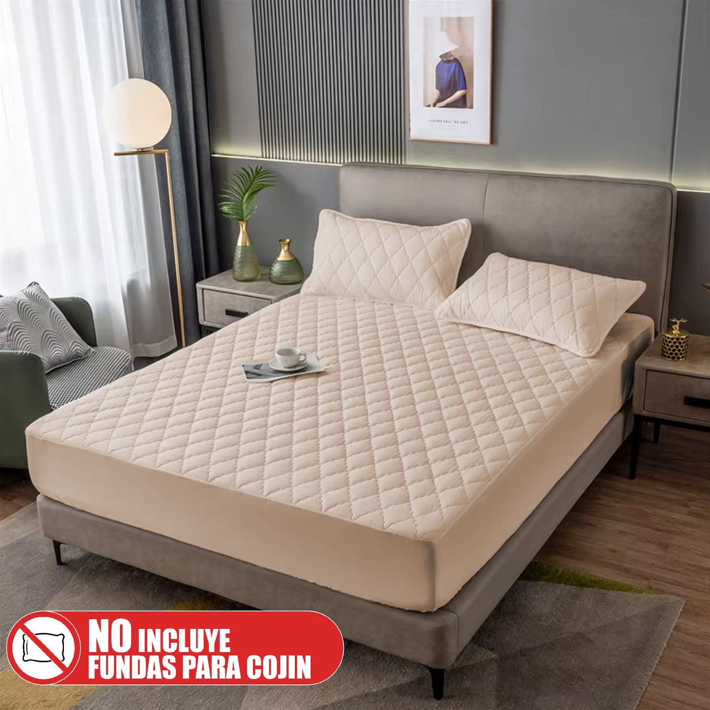 Cubrecolchón antifluido acolchado