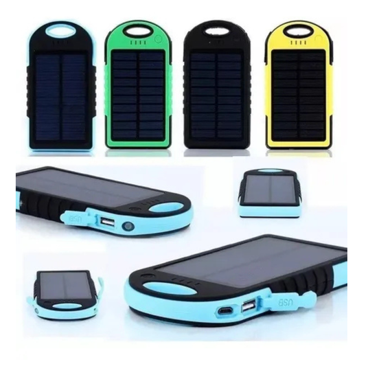 Power bank panel solar 10000 mAh con linterna