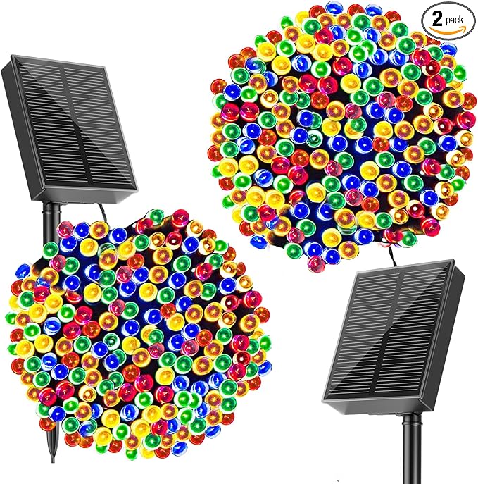 Luces LED con panel solar de 10 metros