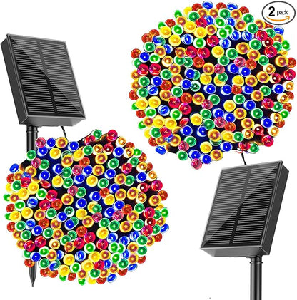 Luces LED con panel solar de 10 metros