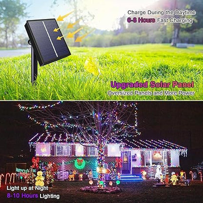 Luces LED con panel solar de 10 metros
